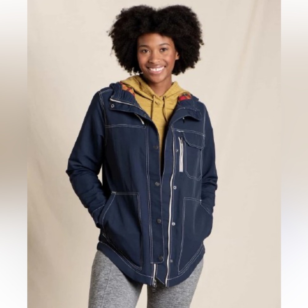Toad & Co Forester Pass Parka L Flannel Lined Fall Jacket Chore Coat Gorpcore